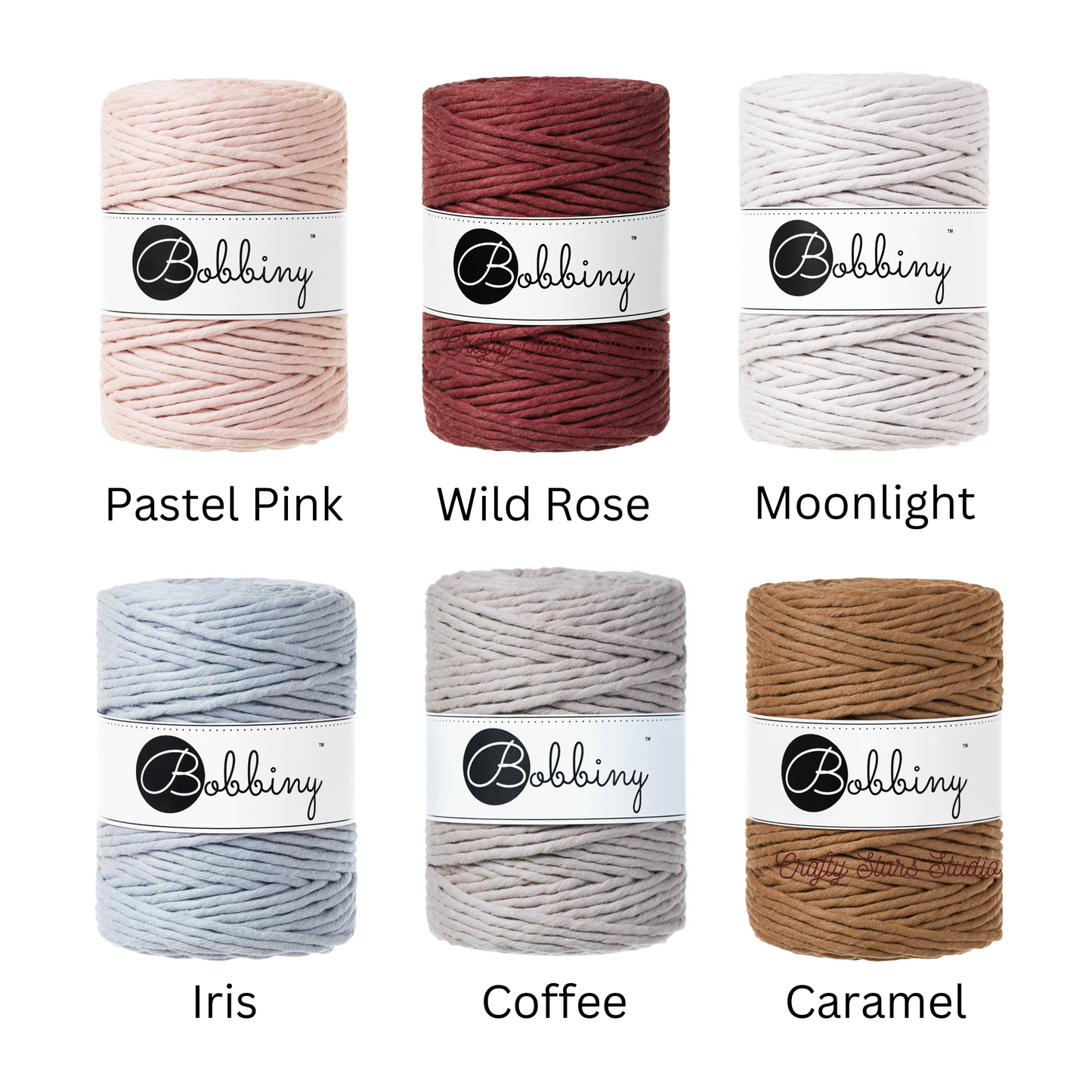 5mm Bobbiny Macrame Cord - 1m Sample Scrap Sale Bundles