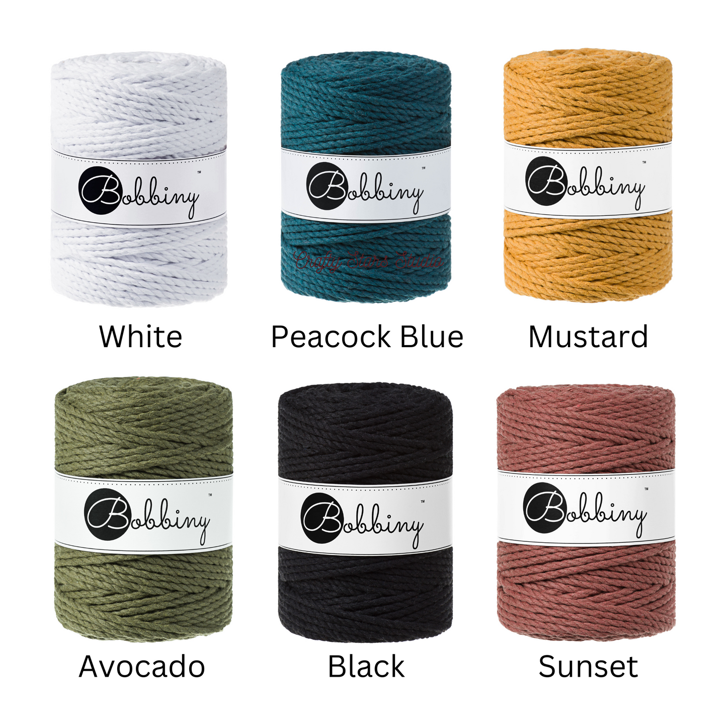 5mm Bobbiny 3ply Macrame Rope 25 & 50 & 100m Bundles