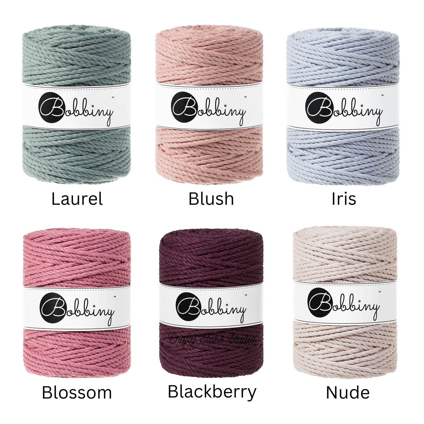 5mm Bobbiny 3ply Macrame Rope 25 & 50 & 100m Bundles