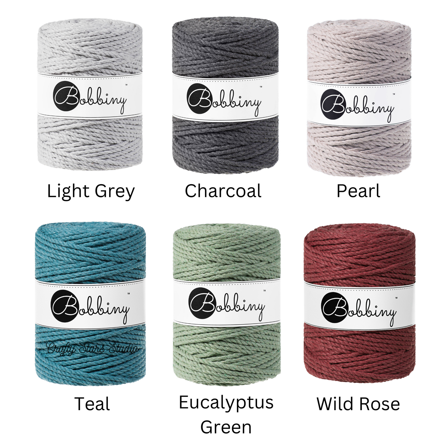 5mm Bobbiny 3ply Macrame Rope 25 & 50 & 100m Bundles