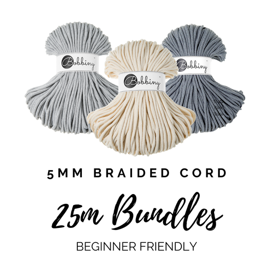 5mm Bobbiny Braided Cord - 25m Bundles