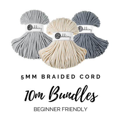5mm Bobbiny Braided Cord - 10m Bundles