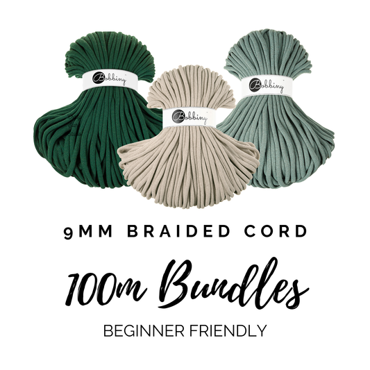 9mm Bobbiny Braided Cord - 100m Bundles