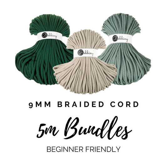 9mm Bobbiny Braided Cord -  5m Bundles