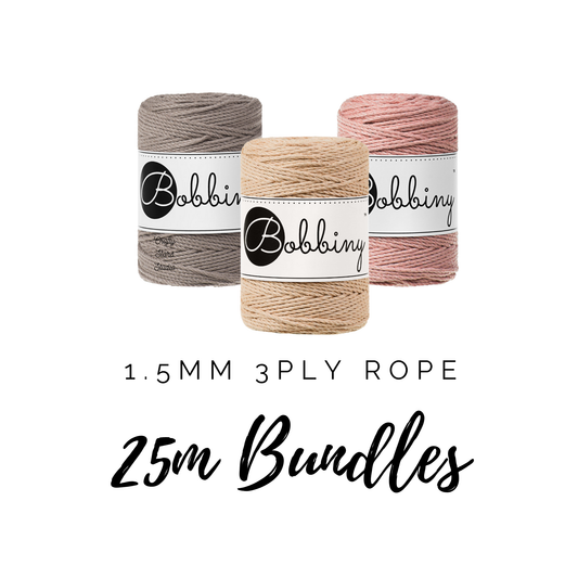 1.5mm 3ply Macrame Rope - 25m Bundles