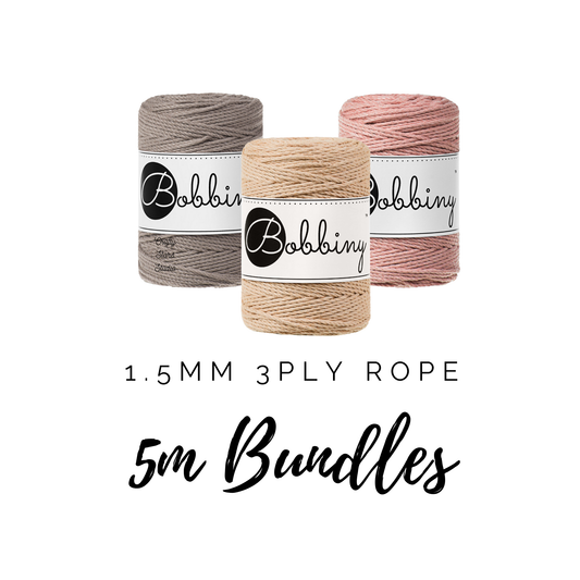 1.5mm 3ply Macrame Rope - 5m Bundles