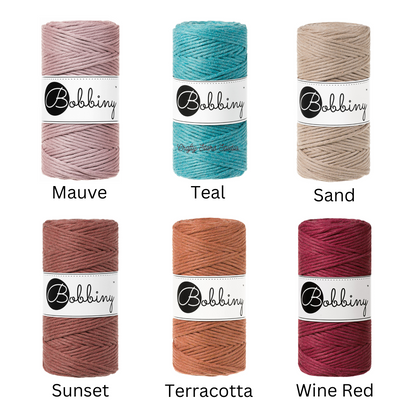 3mm Macrame Cord - 1m Sample Scrap Sale Bundles