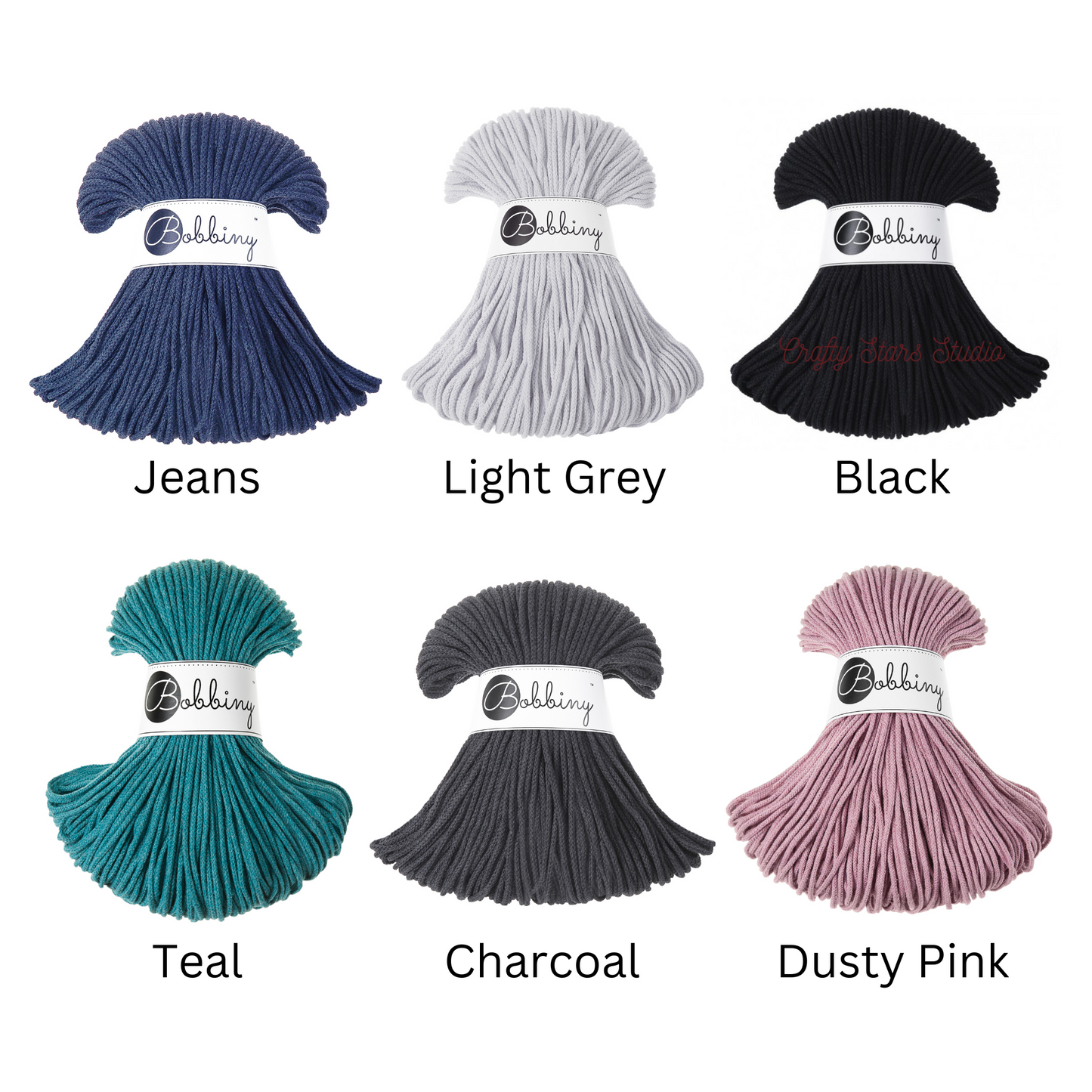 3mm Bobbiny Braided Cord - 100m (full) Bundles