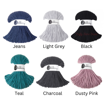 3mm Bobbiny Braided Cord - 100m (full) Bundles