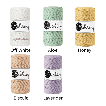 3mm Bobbiny Macrame Cord - 50m Bundles