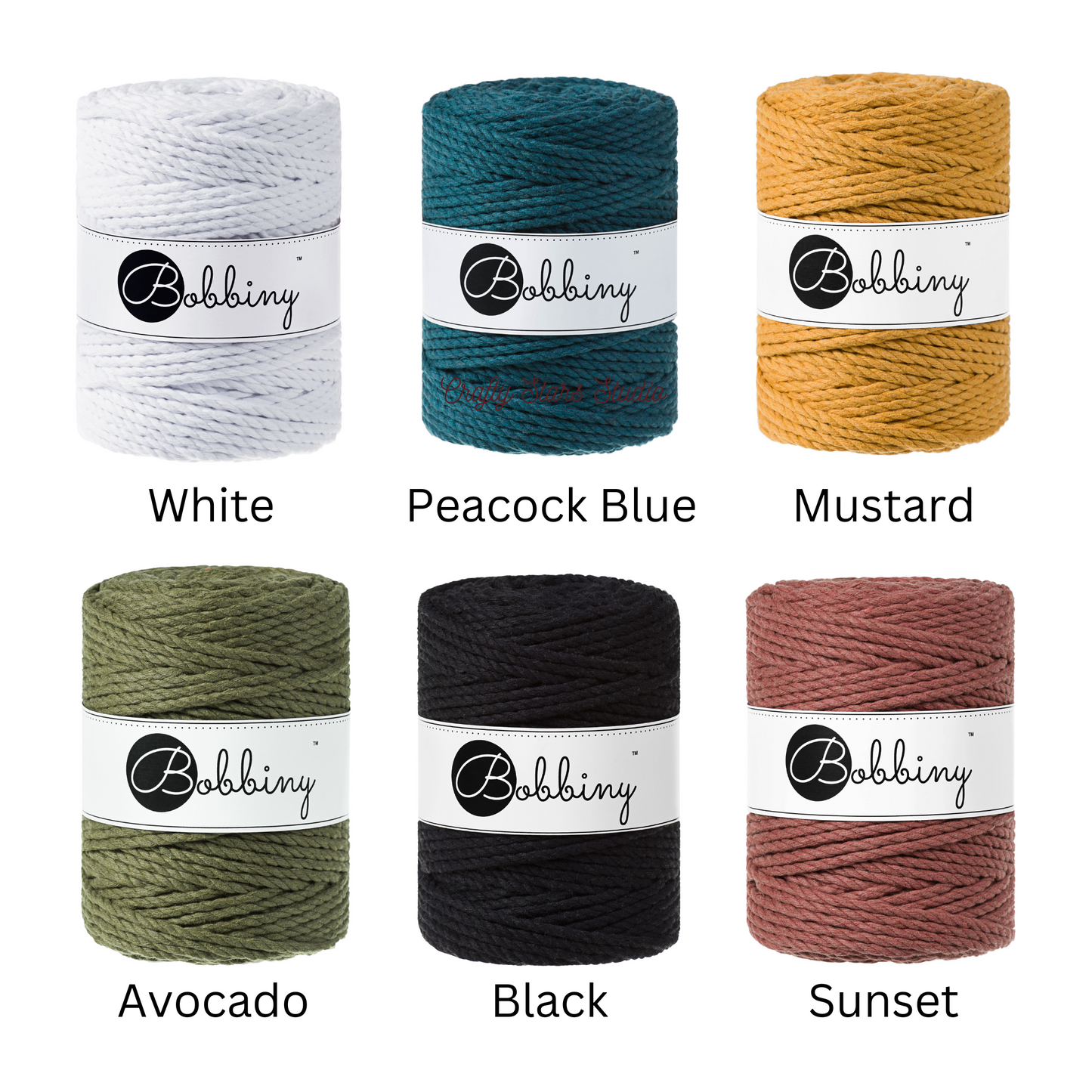 5mm Bobbiny 3ply Macrame Rope - 100m Bundles