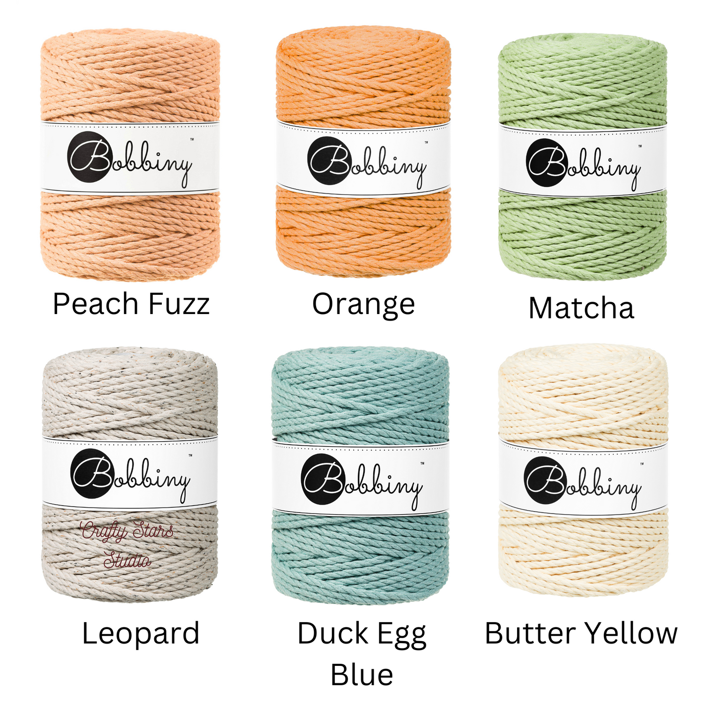 5mm Bobbiny 3ply Macrame Rope - 100m Bundles