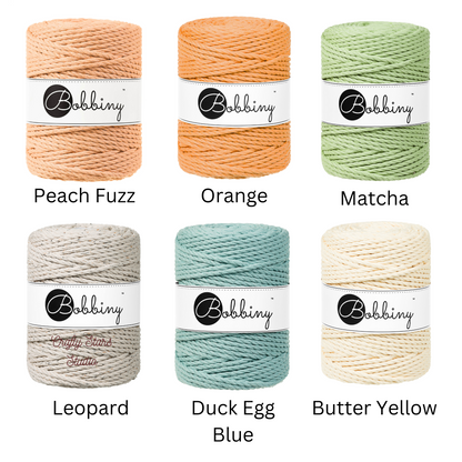 5mm Bobbiny 3ply Macrame Rope - 100m Bundles