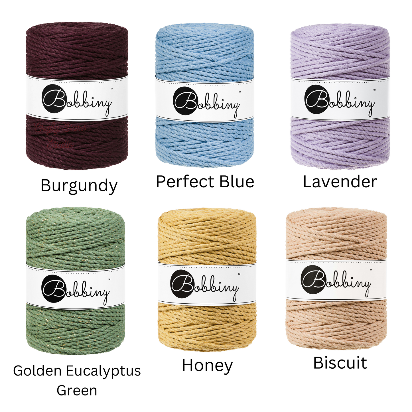 5mm Bobbiny 3ply Macrame Rope - 100m Bundles