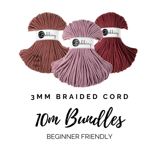 3mm Bobbiny Braided Cord - 10m Bundles