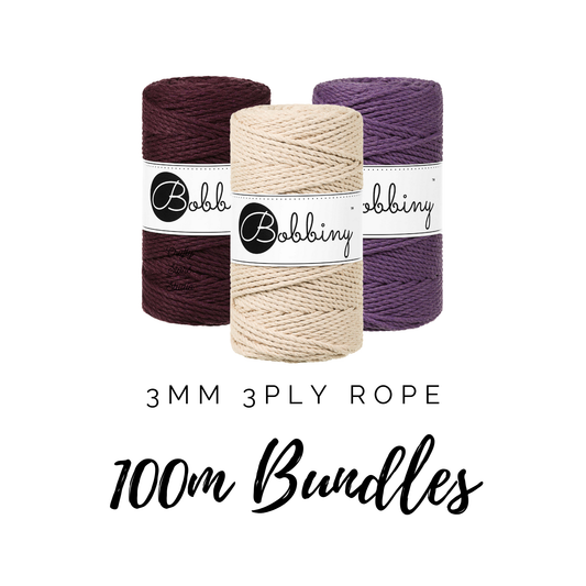 3mm 3ply Macrame Rope - 100m Bundles