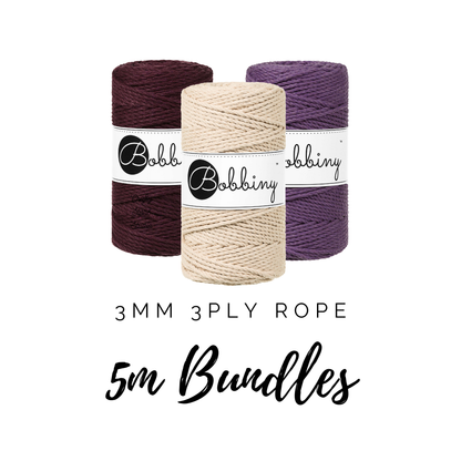 3mm 3ply Macrame Rope - 5m Bundles