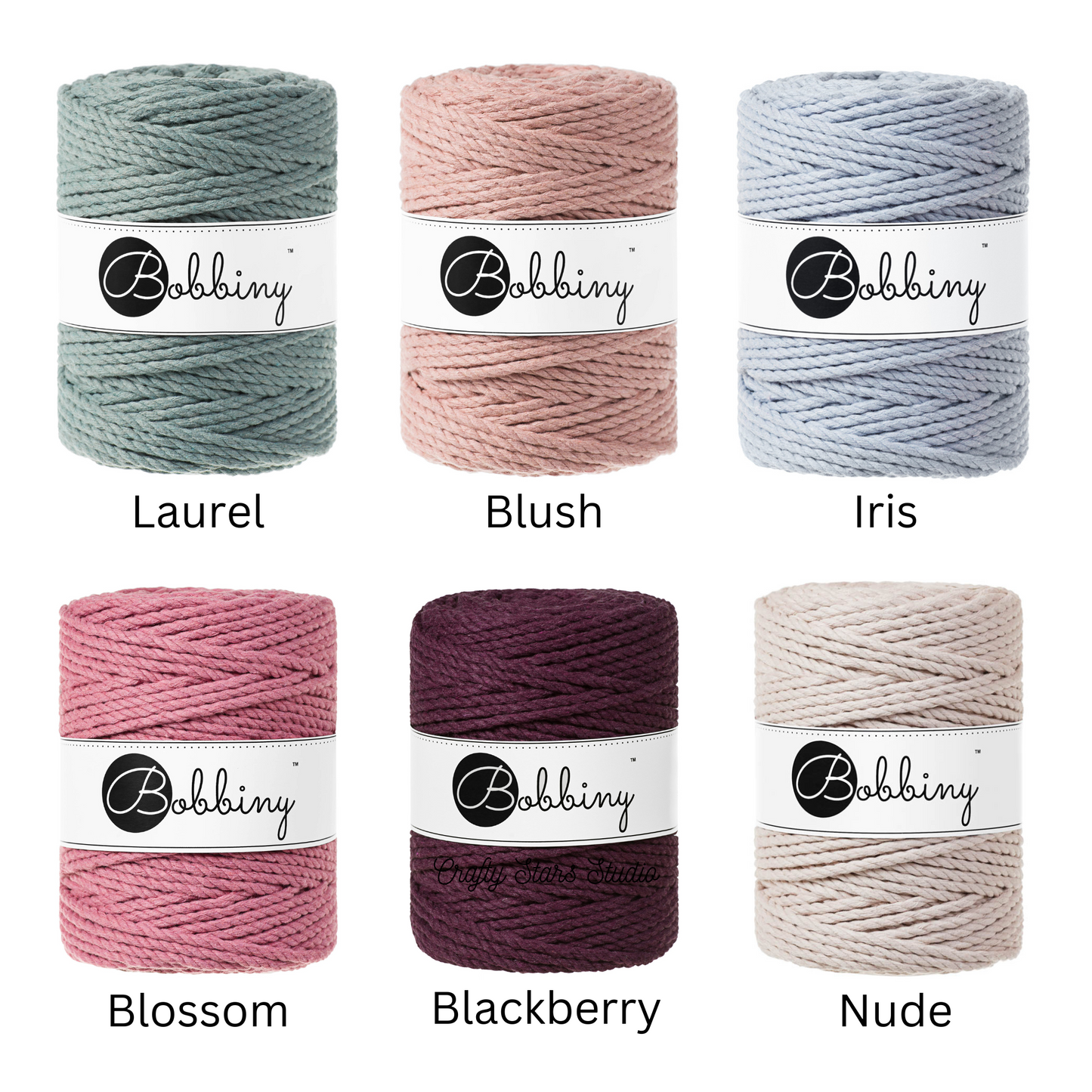 5mm Bobbiny 3ply Macrame Rope - 100m Bundles