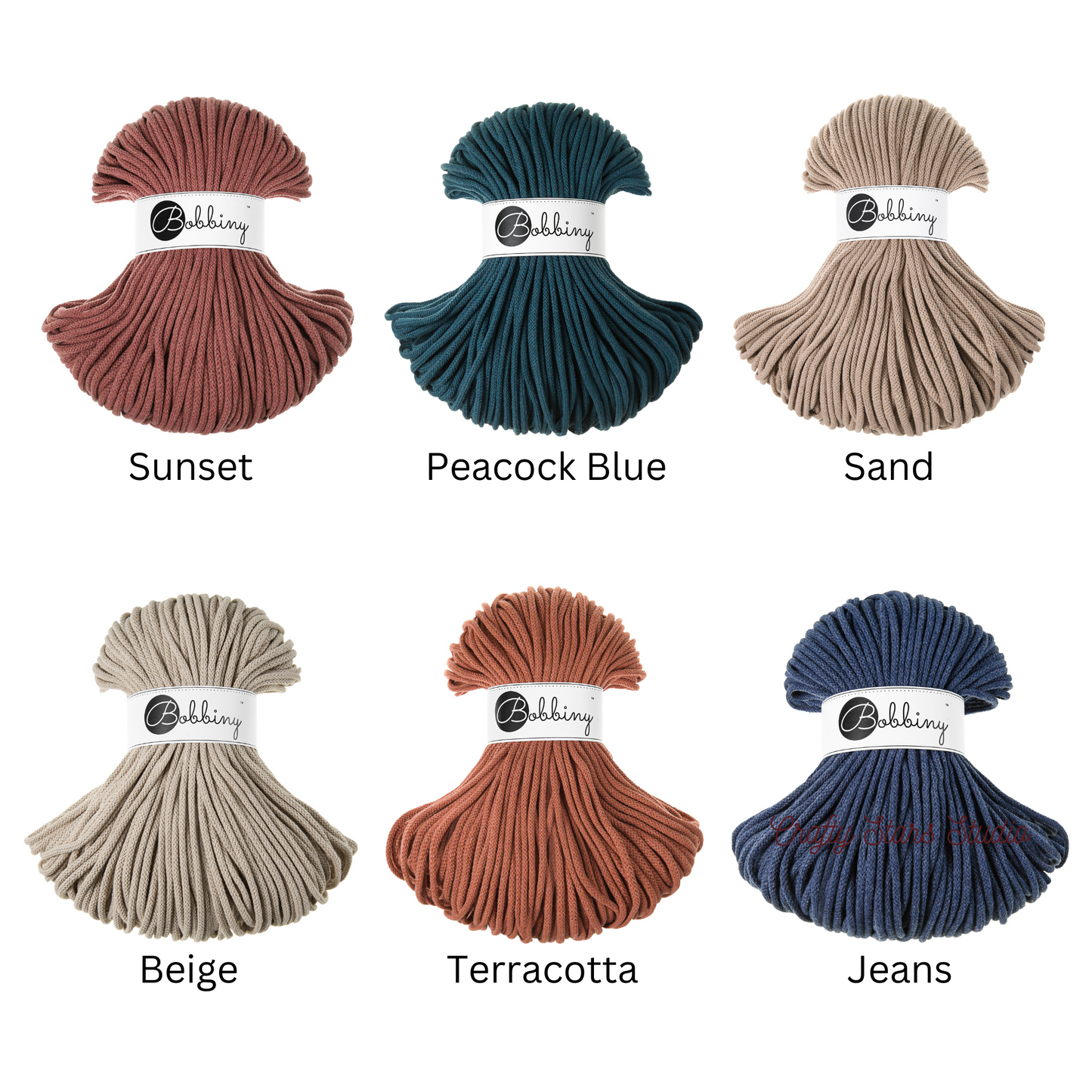 5mm Bobbiny Braided Cord - 10m Bundles