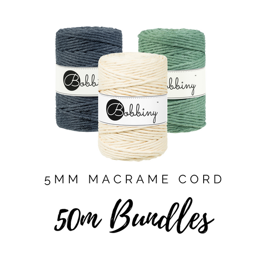 5mm Bobbiny Macrame Cord - 50m Bundles