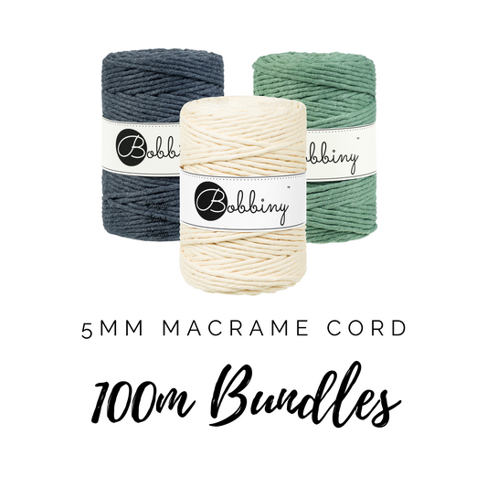 5mm Bobbiny Macrame Cord - 100m Bundles