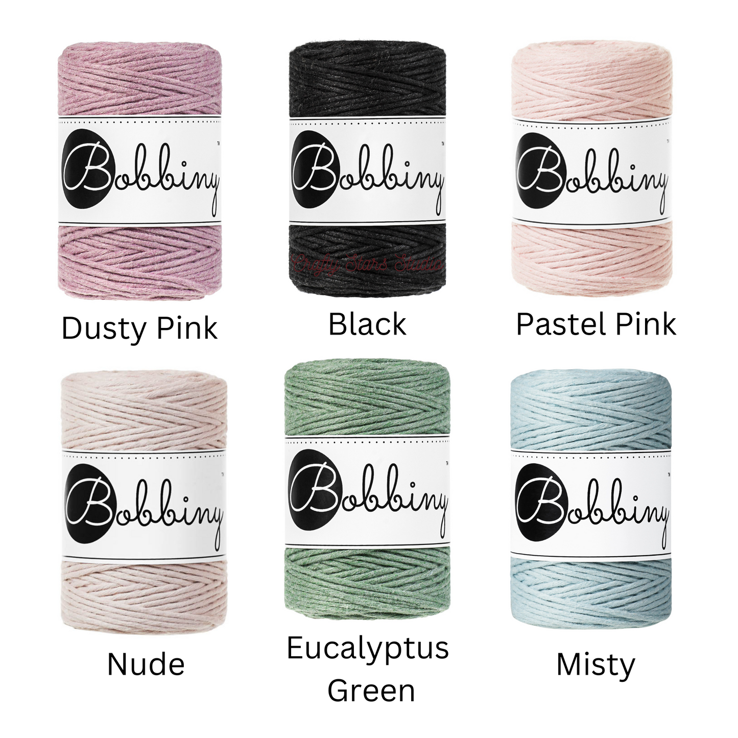 Bobbiny 1.5mm Macrame Cord - 1m Sample Bundles